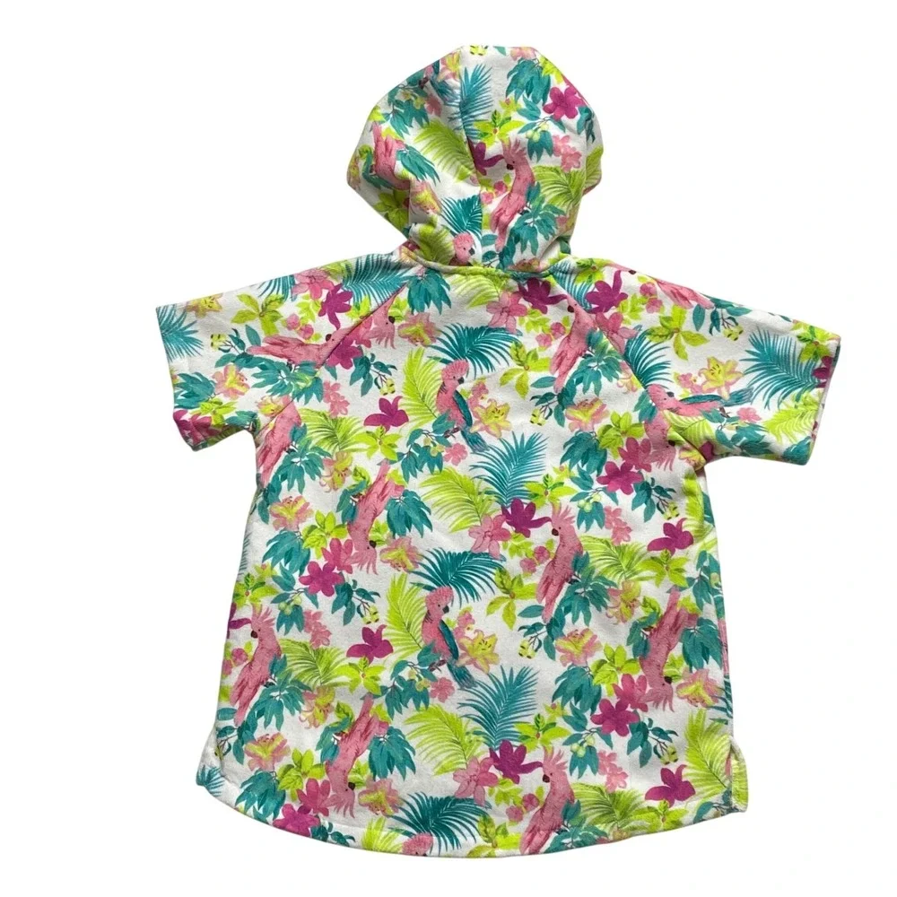 Tommy Bahama Girls Tropical Parrot Floral 1 Piece Swimsuit &Cover Up Set 6/7 NWT